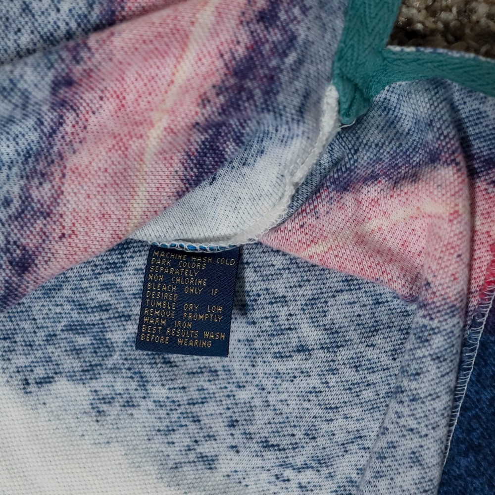 Vintage Chaps Ralph Lauren Polo Shirt XL Paintbrush‎ Stripe Crest Logo 90s - Picture 15 of 15